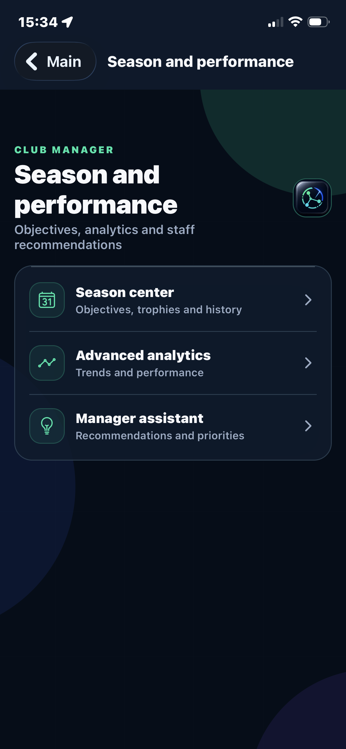 Season performance